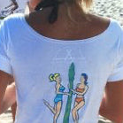 Women's "Beach Babes" Off Shoulder Tee